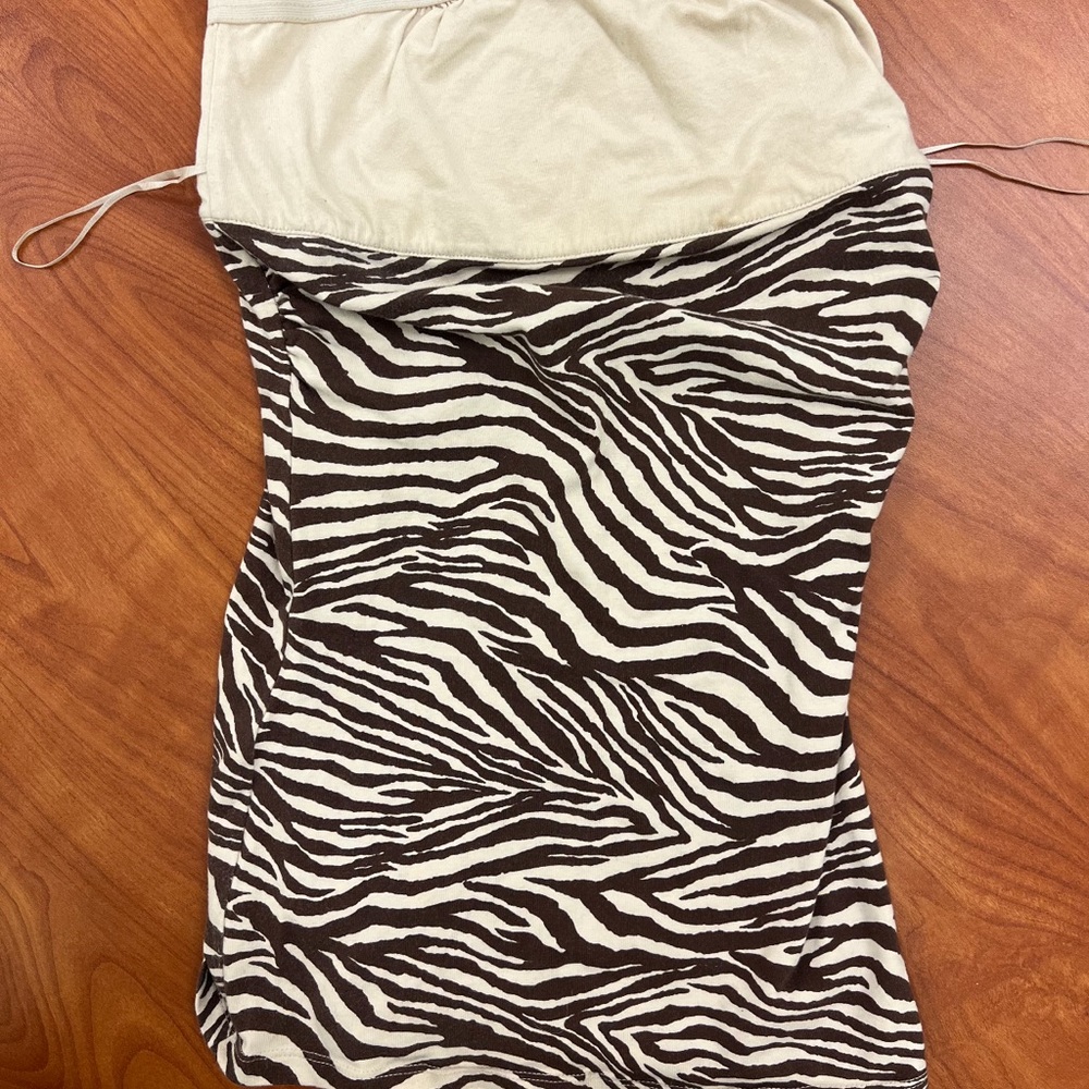 Zebra print tube top size XS